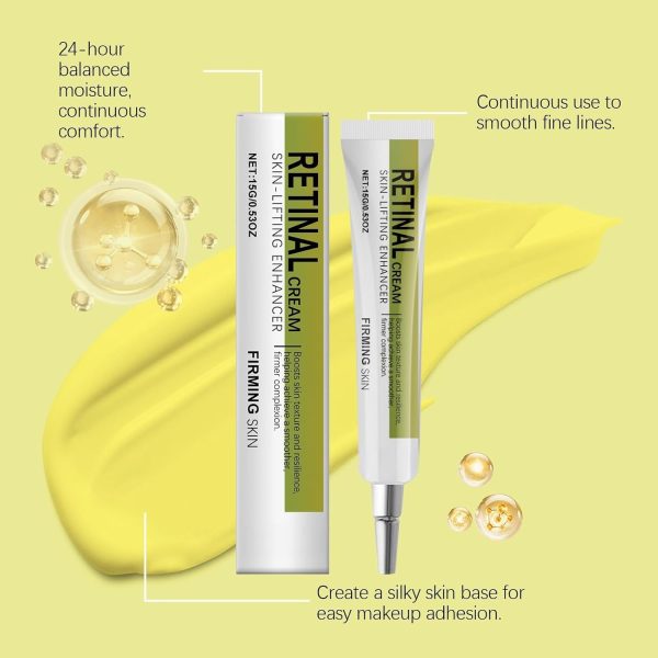 ⁦Retinal Shot Tightening Booster,Retinol Shot Tightening Serums,R/etinal Mild Facial Care Liquid,Face Skin Moisturizer,T/ightening Moisturiser,Re/tinol Face Cream,Firming Eye Cream,Eye Wrinkle C/ream⁩ - الصورة ⁦3⁩