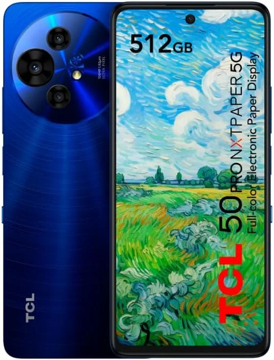 TCL 50 NxtPaper Dual-SIM 256GB ROM + 8GB RAM (GSM only | No CDMA) Factory Unlocked 5G Smartphone (Midnight Blue) - International Version