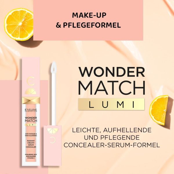 ⁦Eveline Cosmetics WONDER MATCH CONCEALER LUMI WITH VIT C NO 10 VANILLA WARM 6,8ML⁩ - الصورة ⁦3⁩