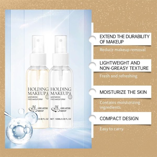 ⁦Azonee Concealer Setting Spray, Hydrating & Long-Lasting Dewy Glow Fixing Spray, Transfer-Proof, Lightweight and Breathable, Paraben Free & Vegan (White)⁩ - الصورة ⁦3⁩