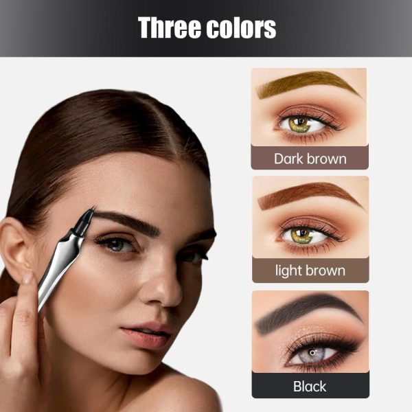 ⁦Excefore 3D Waterproof Double Tip Lower Eyelash Pencil, 2024 New Eyelash Pen, Dual Pronged Bottom Eyelashes Pen, Waterproof Liquid Eyeliner for Natural Makeup, 3PCS⁩ - الصورة ⁦4⁩
