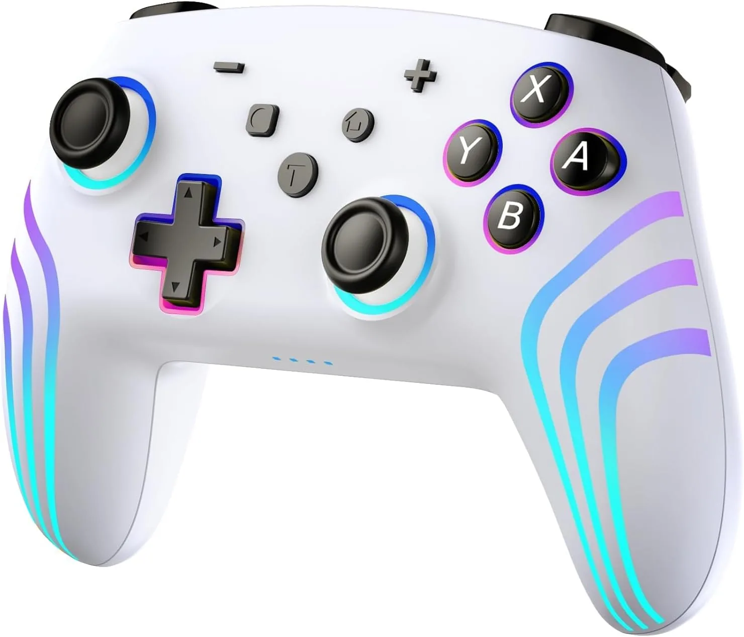 Gaming Controller with Hall Effect Trigger, Azonee Wireless Remote for Nintendo Switch/Lite/OLED/PC/for IOS/Android/for Steam, RGB LED, Turbo Function