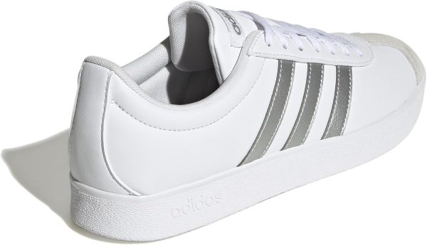 ⁦adidas VL COURT BASE FTWWHT/SILVMT/GREONE SKATEBOARDING SHOES - LOW (NON FOOTBALL) for WOMEN size⁩ - الصورة ⁦6⁩