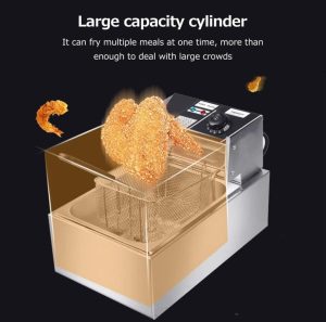 Deep Fryer 6L 2500W Electric Oil Fryer with Temperature Control Stainless Steel for Home Restaurant