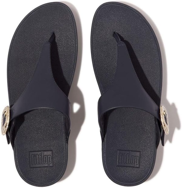 ⁦FitFlop Lulu crystal-buckle leather womens Sandal⁩ - الصورة ⁦2⁩