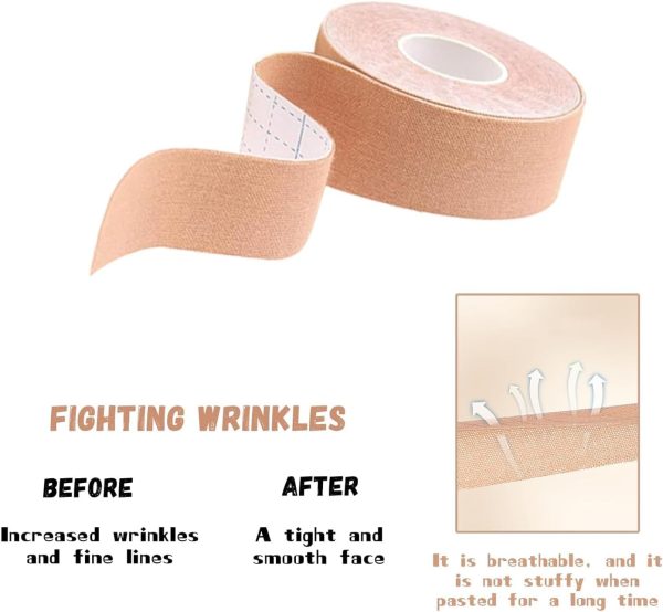 ⁦2 Rolls Face Tapes for Instant Lift, Body Tape for Face & Wrinkles, Face Tape for Eyes, Chin & Neck⁩ - الصورة ⁦4⁩