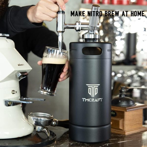 ⁦TMCRAFT 128oz Nitro Cold Brew Coffee Maker, Home Brew Coffee Keg with Stainless Steel Stout Creamer Faucet & Pressure Relieving Valve⁩ - الصورة ⁦3⁩
