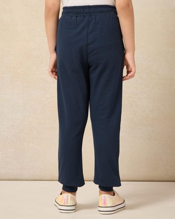 ⁦REDTAG Girls Navy Active Track Pants⁩ - الصورة ⁦3⁩