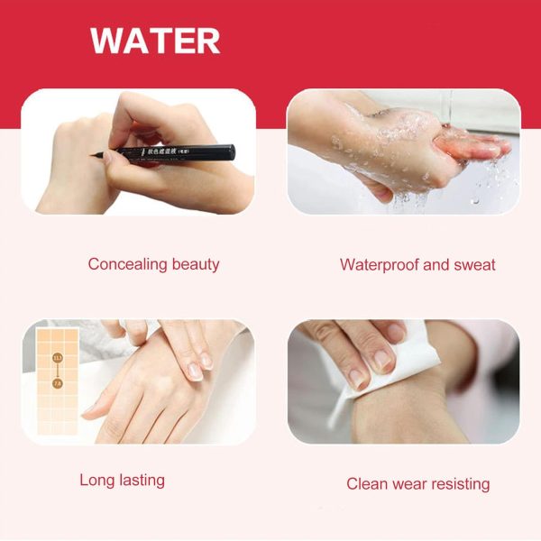 ⁦Vitiligo Cover Liquid, White Spot Concealer Waterproof Makeup Vitiligo Concealer, Vitiligo Covering Liquid, Waterproof Makeup Vitiligo Concealer Cosmetics for Face Body 30ml⁩ - الصورة ⁦3⁩