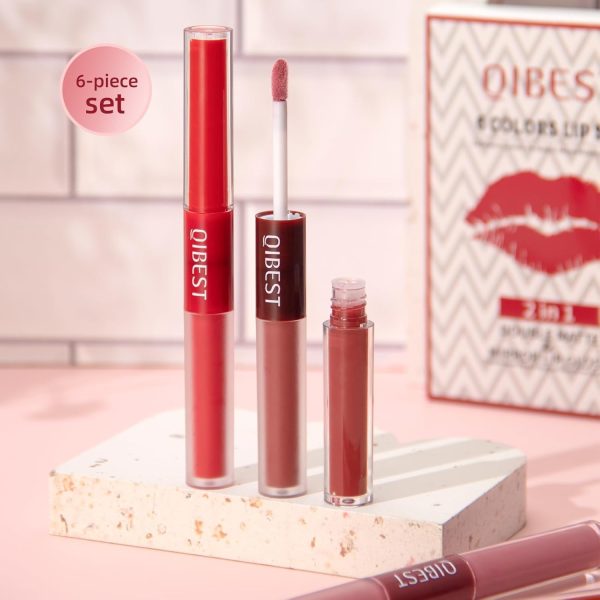 ⁦ELECDON 2-in-1 Lip Gloss & Matte Liquid Lipstick Set - 12 Colors Hydrating Velvet Lip Makeup Kit for Beauty Lovers⁩ - الصورة ⁦6⁩