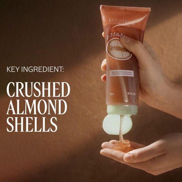 ⁦L'Occitane Almond Shower Scrub 200ml, 7.3 oz.⁩ - الصورة ⁦2⁩