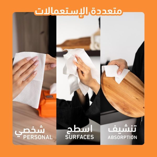 ⁦مناشف قطنية فاخرة من جوفي، 60 منشفة × 10 عبوات⁩ - الصورة ⁦4⁩