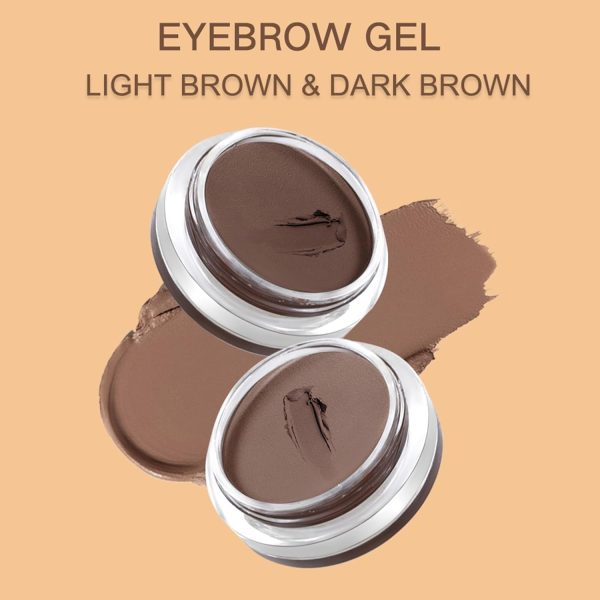 ⁦NALACAL 2-in-1 Eyebrow Makeup Kit with Waterproof Dark Brown Pomade, Shaping Wax, and Duo Brush – Define, Fill, and Style Your Brows with Clear Brow Gel for a Fluffy, Lifted Look⁩ - الصورة ⁦4⁩