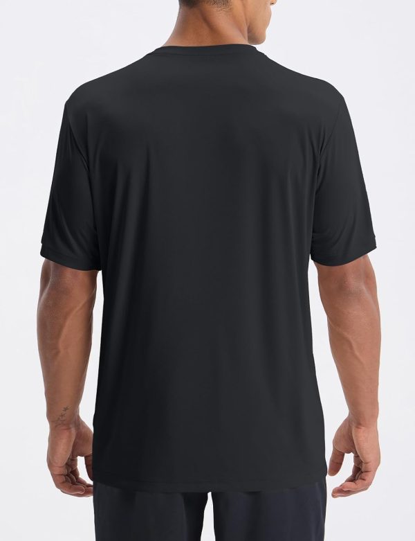 ⁦BALEAF UV Shirt Men's Water UPF 50+ Short Sleeve Rash Guard Men's Swimming Shirt Rash Vest for Swimming Diving⁩ - الصورة ⁦5⁩