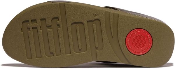 ⁦FitFlop Women's Halo Bead-Circle Metallic H-bar Slides Wedge Sandal⁩ - الصورة ⁦3⁩