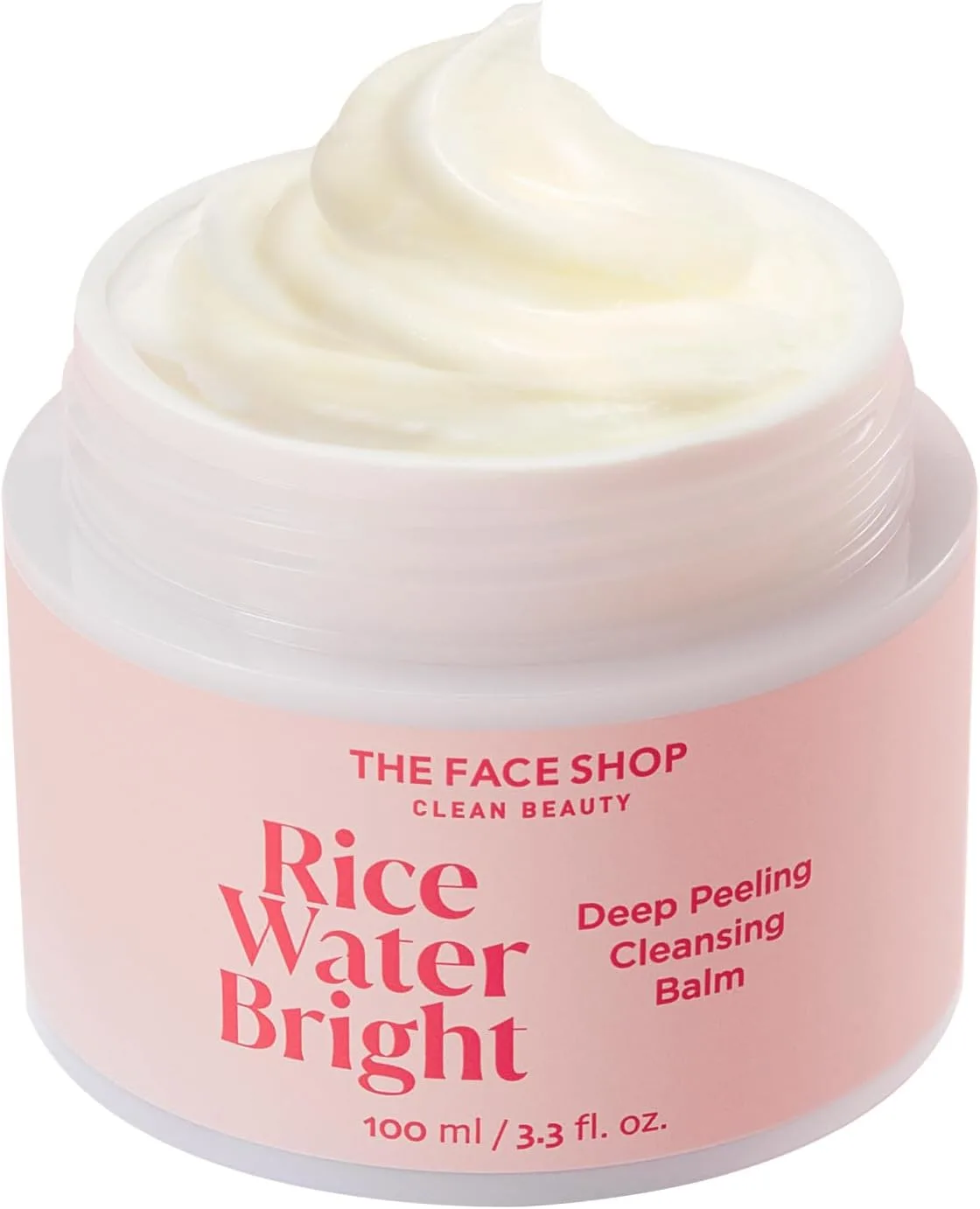 The Face Shop Rice Water Bright Cleansing Balm, Removes Makeup & SPF, 4-in-1 Makeup Remover, for All Skin Types, Korean Rice Extract, Lavender Oil, 100ml / 3.3 fl. oz.