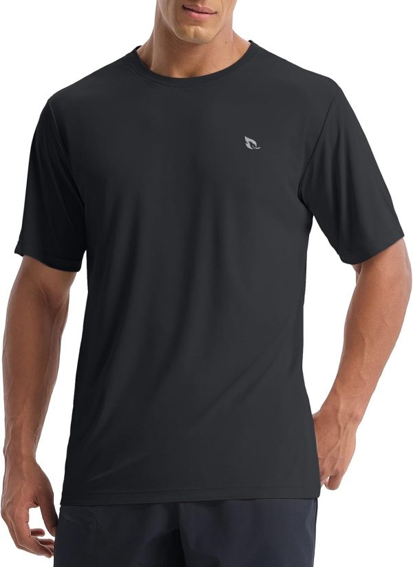 BALEAF UV Shirt Men's Water UPF 50+ Short Sleeve Rash Guard Men's Swimming Shirt Rash Vest for Swimming Diving