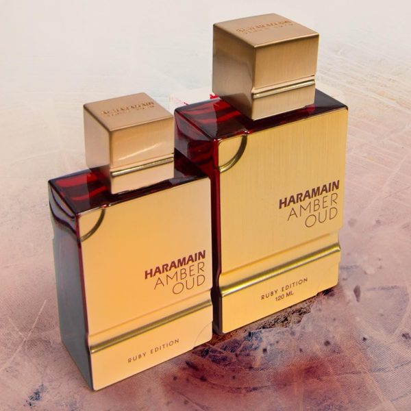 ⁦Al Haramain Amber Oud Ruby Edition 120ml Spray | Women's Eau de Parfume Spray | Luxury Arabian Unisex Perfume⁩ - الصورة ⁦3⁩
