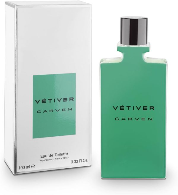 ⁦Carven VETIVER Eau De Toilette Spray 3.3 oz / 100 ml (Men)⁩ - الصورة ⁦4⁩