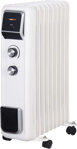 Koolen 2000W 9 Fins Oil Filled Radiator Heater, White