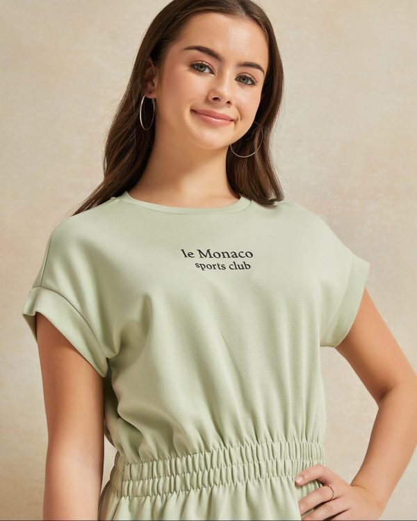 ⁦REDTAG Senior Girls Mint Printed Dress⁩ - الصورة ⁦4⁩