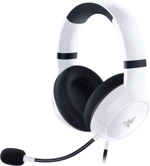 Razer Kaira X Wired Headset for Xbox Series X|S, Xbox One, PC, Mac & Mobile Devices: TriForce 50mm Drivers - HyperClear Cardioid Mic - Flowknit Memory Foam Ear Cushions - On-Headset Controls - White