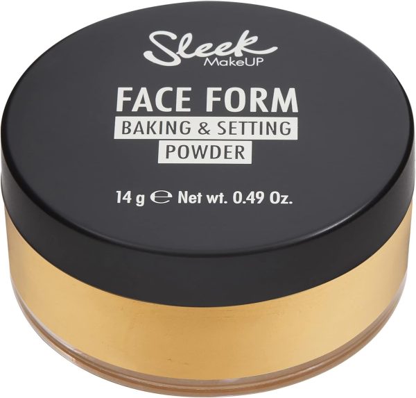 Sleek MakeUP Face Form Baking & Setting Powder, Loose Setting Powder to Lock in Your Makeup, Lightweight Formula, Banana, 14g