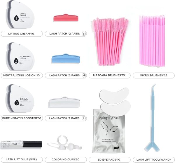 ⁦LASHVIEW Lash Lift Kit,Lash Lift,Professional Eyelash Perm Kit,Liquid Set,Semi-Permanent,Curling Perming,Wave Lift Extension Perm Set,10 Times⁩ - الصورة ⁦2⁩