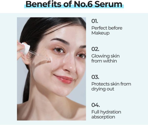 ⁦numbuzin No.6 Deep Sleep Mask Serum | Iceland Glacier Water Serum for Instant and Long-lasting Hydration with Hyaluronic Acid & Niacinamide | Korean Skin Care for Dry Skin | 1.69 Fl Oz⁩ - الصورة ⁦3⁩