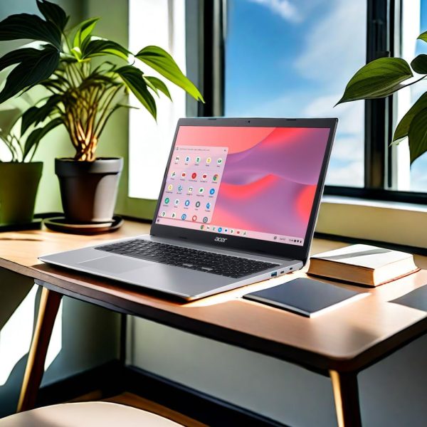 ⁦acer 315 Chromebook Laptop for Student & Business - 15.6" HD Display, Intel Celeron Dual-Core Processor, 4GB RAM, 64GB eMMC Laptop, Up to 12.5 Hours Long Battery Life, Wi-Fi, Bluetooth, Chrome OS⁩ - الصورة ⁦3⁩