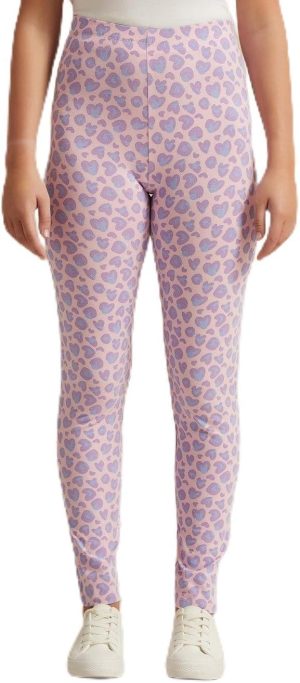 REDTAG Senior Girls Lilac Printed Leggings