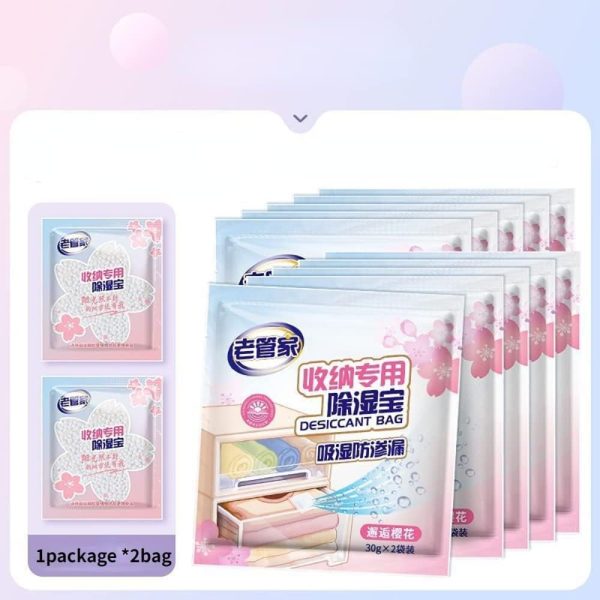 ⁦Generic 6bag Drying Agent Hygroscopic Anti-Mold Desiccant Bags Drawer Wardrobe Moisture Absorbers Bag Closet Cabinet Wardrobe Dehumidifier⁩ - الصورة ⁦4⁩
