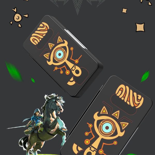 ⁦SWIUKPHE Game Card Case for Switch/SD Cards, Storage 24 Switch Game Cartridges and 24 Micro SD Cards, Portable Holder Pretty Cute Hard Shell with Magenic Closure, Black⁩ - الصورة ⁦5⁩