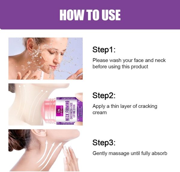 ⁦Azonee Retinol Firming Tightening Cream Stick, Face & Neck Tightening Cream for Anti Wrinkles, Retinol Stick with Collagen, Aloe Vera, Anti Wrinkle Neck Moisturizer Cream Firm Repair Sagging Skin⁩ - الصورة ⁦6⁩