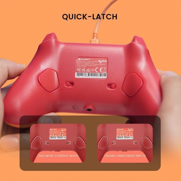 ⁦GameSir G7 SE Wired Controller for Xbox Series X|S, Xbox One & Windows 10/11, Plug and Play Gaming Gamepad with Hall Effect Joysticks/Hall Trigger, 3.5 mm Audio Jack （Orange)⁩ - الصورة ⁦5⁩