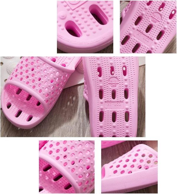 ⁦HAOLIHAO Women's and Men's Bathroom Slippers - EVA Home Hotel Slippers, Hollowed Out Leaking Light Tow Summer Couples Breathable⁩ - الصورة ⁦7⁩