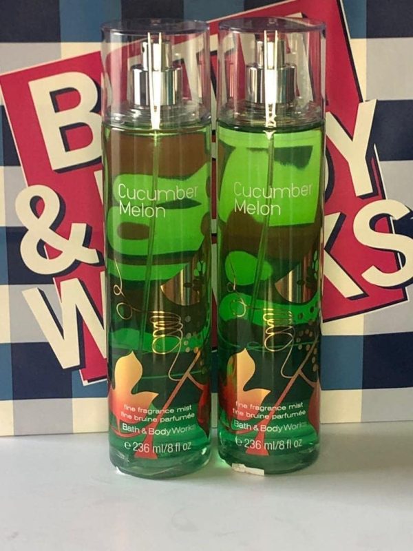 ⁦Bath & Body Works Cucumber Melon Fine Fragrance Mists - Pack of 2 8oz. Bottles⁩ - الصورة ⁦2⁩