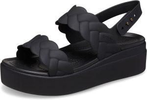 Crocs Crocs Brooklyn Woven Upper Low Wedge womens Slipper