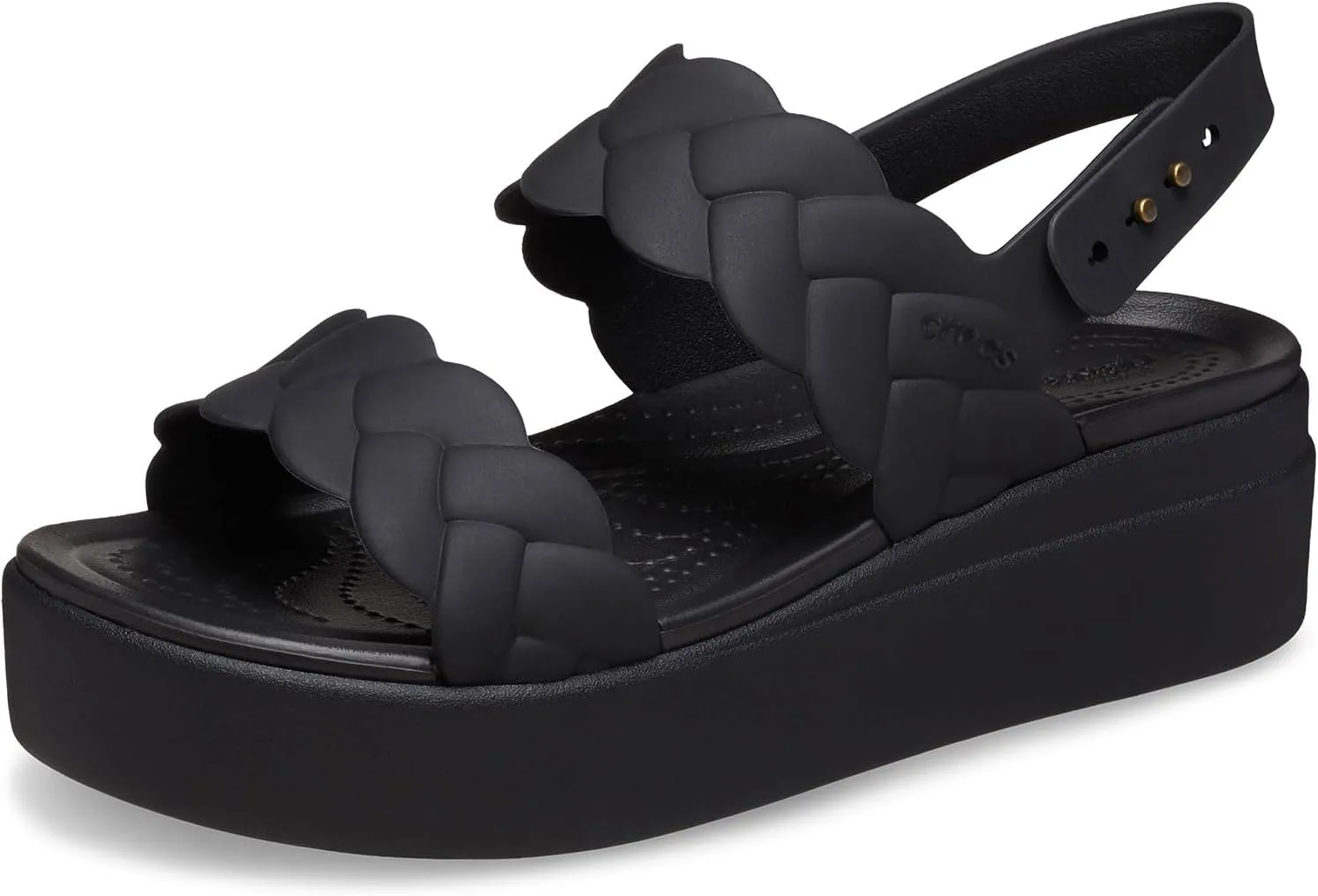 Crocs Crocs Brooklyn Woven Upper Low Wedge womens Slipper