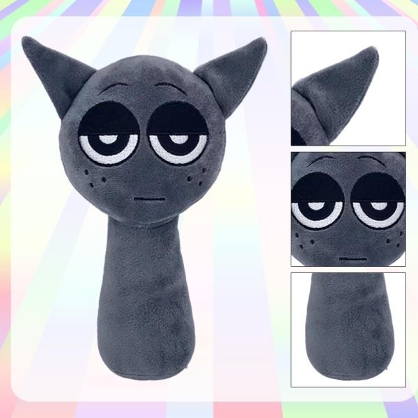 ⁦Onetraum Sprunki Incredibox Plush Toy Stuffed Toys: Cuddly Soft Plush, Robust and Environmentally Friendly for Children and Game Fans (Grey)⁩ - الصورة ⁦5⁩