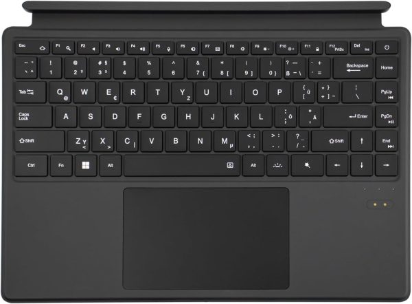 Ninkear T40 2 in 1 Laptop with QWERTZ, 7 RGB Backlight Tones, Removable Bluetooth Keyboard, Portable Keyboard, Black, Ultra Slim