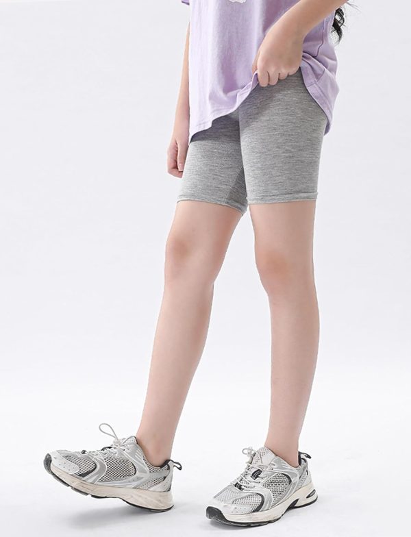 ⁦SEAUR Breathable Cycling Shorts for Big Girls Sports Summer Activities Modal Five Leggings Multi-Color Dance Elastic Waist Five-Point Design Thin Crop⁩ - الصورة ⁦3⁩