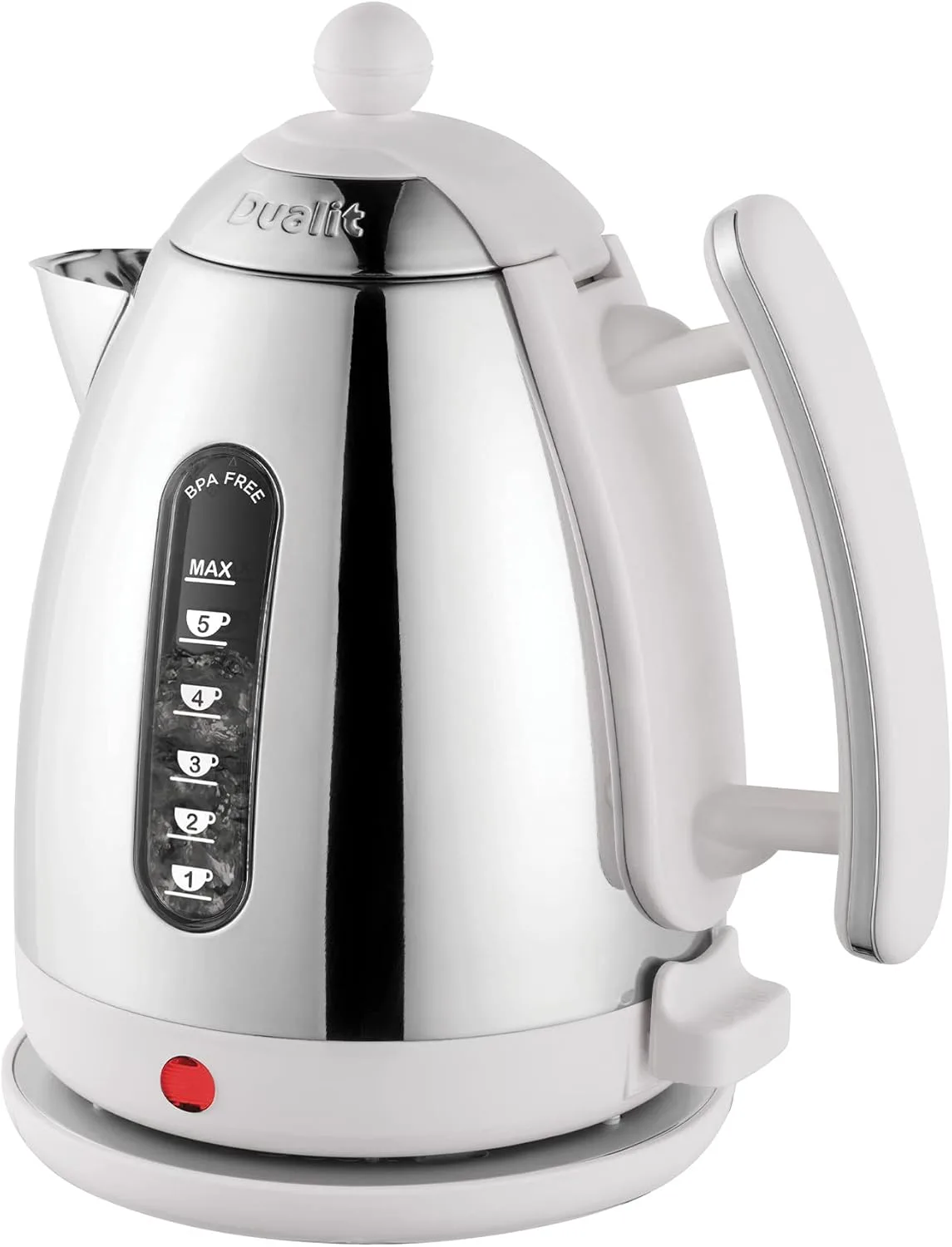 Dualit Lite Kettle - 1.5L Jug Kettle - Polished with Gloss White, High Gloss Finish - Fast Boiling Kettle by Dualit - 72015