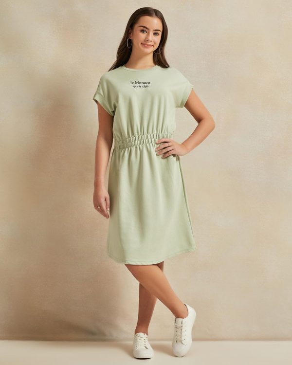 ⁦REDTAG Senior Girls Mint Printed Dress⁩ - الصورة ⁦2⁩
