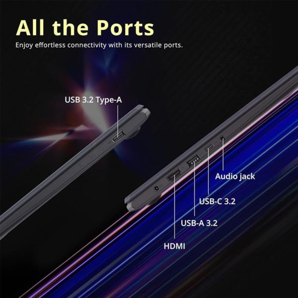⁦ASUS 14” FHD Portable Go Laptop 2024 Flagship, Dual-Core Intel Celeron N4500 Processor, 4GB RAM, 128GB Storage (64GB eMMC+64GB SD), WiFi, 720P Webcam, 10+ Hrs Battery, Windows 11S +HubxcelAccessory⁩ - الصورة ⁦3⁩