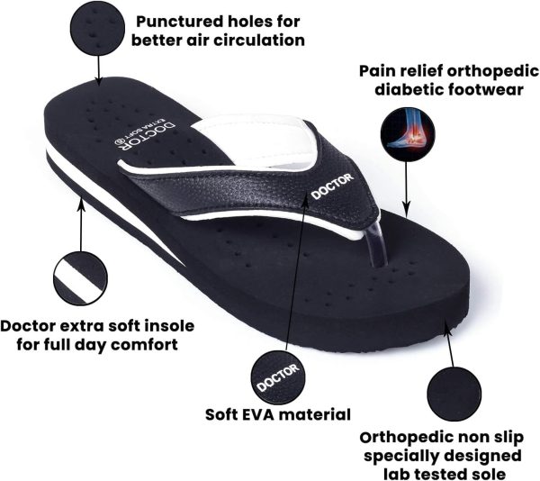 ⁦DOCTOR EXTRA SOFT Doctor Ortho Slippers for Women.⁩ - الصورة ⁦3⁩