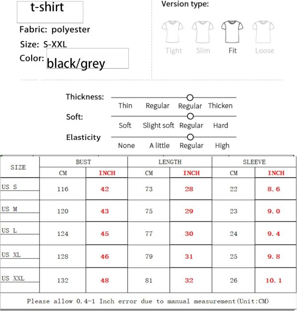 ⁦GMOYD Mens Embroidery T Shirt Crewneck Short Sleeve Shirts Patchwork Baggy Tees Tops⁩ - الصورة ⁦3⁩