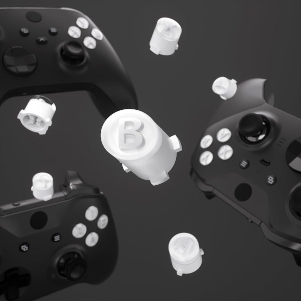 ⁦eXtremeRate ABXY Buttons for Xbox Series X/S Controller, Buttons with ABXY Cassic Symbol for Xbox One S/X, Elite V1/V2, Two-Tone Buttons White & Clear⁩ - الصورة ⁦5⁩
