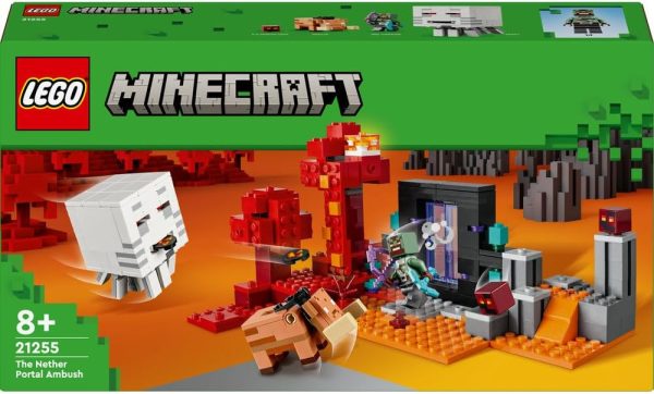 ⁦LEGO Minecraft The Nether Portal Ambush Adventure Set, Building Toys for Boys and Girls with Battle Scenes, Iconic Characters & Mobs Figures from the Game, Gifts for Kids 8 Plus Years Old 21255⁩ - الصورة ⁦8⁩