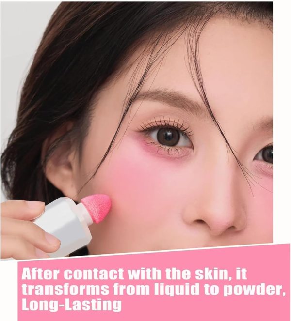 ⁦Aztk Liquid Blush, Aztk Blush Lotion, 2025 New Jelly Color Liquid Blushes, Jello Color Liquids Blushes with Sponge Head, Matte Nude Makeup Blusher Cream (04)⁩ - الصورة ⁦2⁩